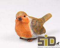 Vogel roodborstje l13.5b6.5h8cm - SID