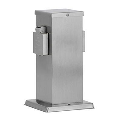 Ledar Buitenstopcontact paal RVS IP44 - 2 stopcontacten