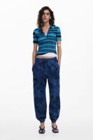 Gestreept brei T-shirt - BLUE - L
