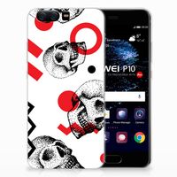 Silicone Back Case Huawei P10 Skull Red
