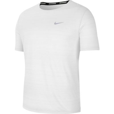 Nike Hardloopshirt Dri-FIT Miler - Wit/Zilver