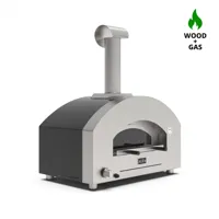 Futuro 2 Pizza Silver Black Hybride Pizzaoven