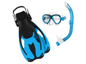 CRIVIT Kinder duik- en snorkelset (M, Blauw)