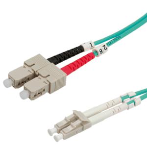 VALUE Fibre Optic Jumper Cable, 50/125µm, LC/SC, OM3, turquoise 0.5 m InfiniBand en Glasvezelkabel Turkoois