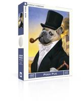 New York Puzzle Company Legpuzzel Posh Pug - 500 stukjes