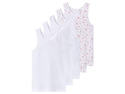 lupilu Set van 5 kinder hemden (Wit, 122/128)