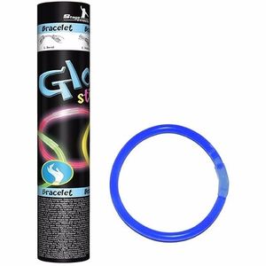 Blauwe glow in the dark armbandjes 100 stuks   -