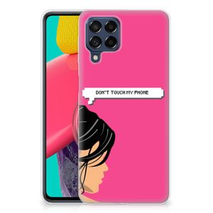 Samsung Galaxy M53 Silicone-hoesje Woman Don't Touch My Phone