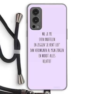 Relatief: OnePlus Nord 2 5G Transparant Hoesje met koord
