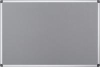 Q-CONNECT textielbord met aluminium frame 60 x 45 cm grijs