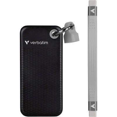 Verbatim Pocket 2 TB Externe SSD harde schijf USB-C 3.2 Gen 2 Zwart, Grijs 32194