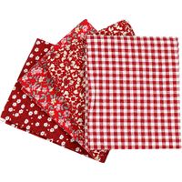 Creativ Company Patchwork stof rood 45x55cm, 4st.