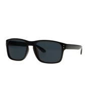 Spectrum zonnebril zwart rechthoek bruin glas unisex