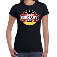 Have fear Germany is here / Duitsland supporter t-shirt zwart voor dames - thumbnail