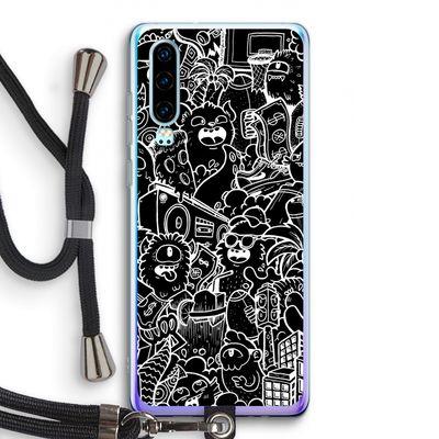 Vexx Black City : Huawei P30 Transparant Hoesje met koord