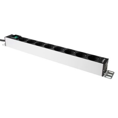Plenty PLA416-8S PDU Stekkerdoos met Schakelaar 8-voudig Type F