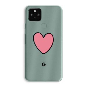 Hartje: Google Pixel 5a 5G Transparant Hoesje