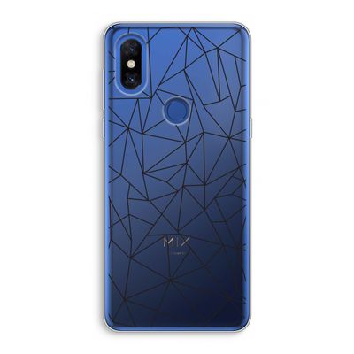 Geometrische lijnen zwart: Xiaomi Mi Mix 3 Transparant Hoesje