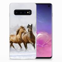 Samsung Galaxy S10 | TPU Hoesje | Paarden Samsung Galaxy S10 | TPU Hoesje | Paarden