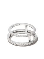 De Beers Jewellers bague The Horizon en or blanc 18ct ornée de diamants - Argent