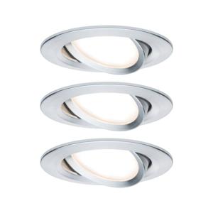 Paulmann 93487 Nova Inbouwlamp Set van 3 stuks LED LED 18 W Aluminium (gedraaid)