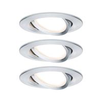 Paulmann 93487 Nova Inbouwlamp Set van 3 stuks LED LED 18 W Aluminium (gedraaid) - thumbnail