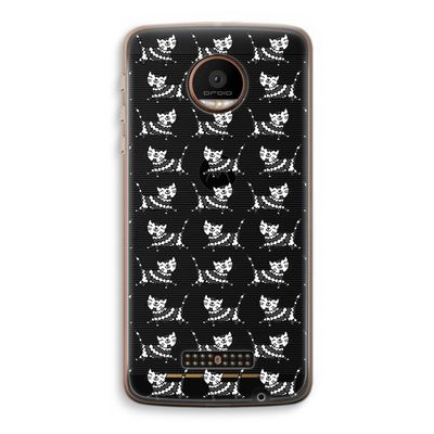 Zwarte poes: Motorola Moto Z Force Transparant Hoesje