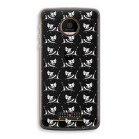 Zwarte poes: Motorola Moto Z Force Transparant Hoesje