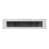 Intersteel Tochtwering rechthoek geborsteld RVS - thumbnail