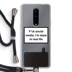 I'm dope: OnePlus 8 Transparant Hoesje met koord