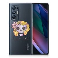 Silicone Back Case OPPO Find X3 Neo Boho Skull