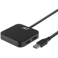 USB Hub 4 Port met stroomadapter USB-hub - thumbnail