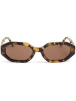 Linda Farrow x The Attico Irene geometric-frame sunglasses - Marron - thumbnail