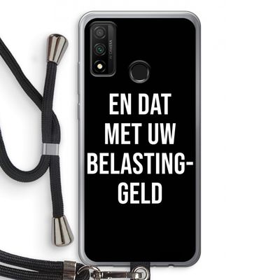 Belastinggeld - Zwart: Huawei P Smart (2020) Transparant Hoesje met koord