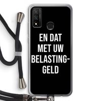 Belastinggeld - Zwart: Huawei P Smart (2020) Transparant Hoesje met koord