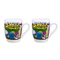 Set van 2x stuks cartoon cadeau mok/beker voor de allerbeste collega 300 ml