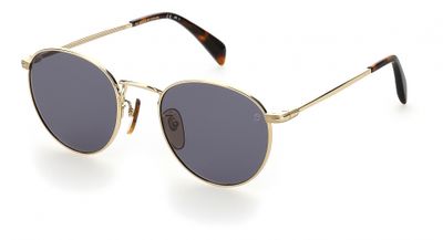 David Beckham zonnebril 1005/S heren cat.3 rond RVS goud/grijs David Beckham zonnebril 1005/S heren cat.3 rond RVS goud/grijs