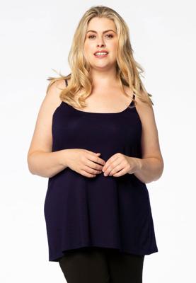 Yoek Top spaghetti bandjes A-lijn | Blauw | Maat 54/56