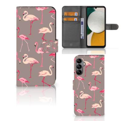 Samsung Galaxy A34 | Telefoonhoesje | Met pasjeshouder | Flamingo