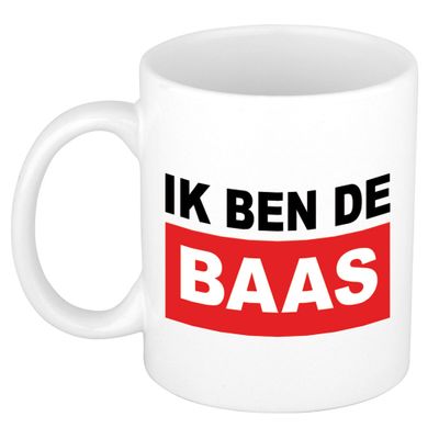 Cadeau mok voor baas - rood - grappig - keramiek - 300 ml - boss