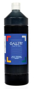 Gallery plakkaatverf, flacon van 1 l, zwart