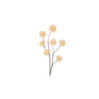 Kunsttak pompom crème 98cm.