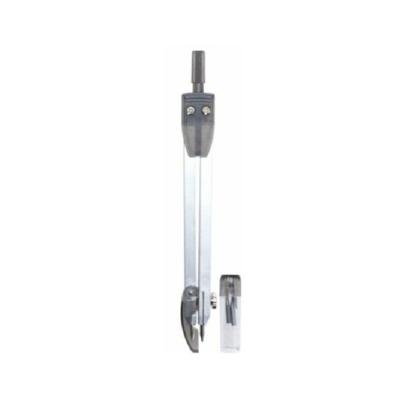 Passer set - grijs - 2 delig - 17 cm - met potloodvullingen - Wiskunde/rekenen - Voor school