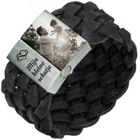 Fotoarmband Gevlochten Leer in Bruin of Zwart | Eigen Foto (Kleur: Zwart gevlochten)