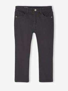 Slim fit wijde meisjesbroek MorphologiK antraciet