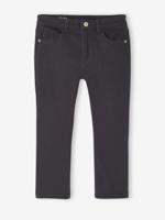Slim fit wijde meisjesbroek MorphologiK antraciet