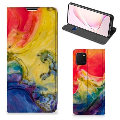 Bookcase Samsung Galaxy Note 10 Lite Watercolor Dark Bookcase Samsung Galaxy Note 10 Lite Watercolor Dark