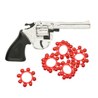Speelgoed Revolver/Pistool met plaffertjes voor een cowboy - metaal - 192 shots - verkleed spullen