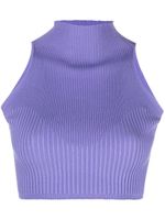 AERON haut en maille à coupe crop - Violet