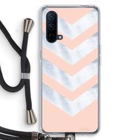 Marmeren pijlen: OnePlus Nord CE 5G Transparant Hoesje met koord